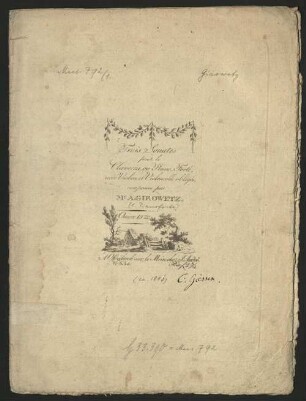 Trois sonates pour le clavecin ou piano-forté, avec un violon et violoncelle obligés : Oeuvre 15me