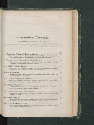 Systematische Uebersicht der mitteleuropäischen Süsswasser-Fische