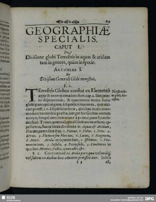 Geographiae Specialis