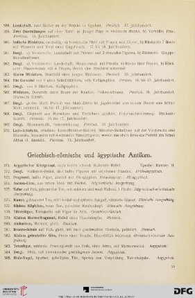 Griechisch-römische und ägyptische Antiken (Nr. 571-602)