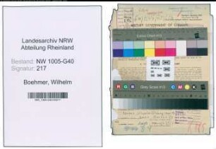 Entnazifizierung Wilhelm Boehmer , geb. 07.03.1895 (Staatsanwalt)