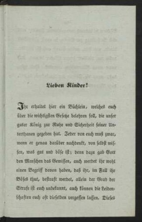 Lieben Kinder!
