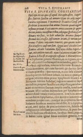 Vita S. Epiphanii Constantiae Episcopi ...