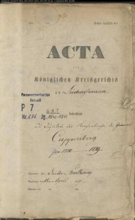 Kirchenbuchduplikat der katholischen Gemeinde Bork (GHT 1840-1849). (Gemeinde: Cappenberg, katholische Gemeinde)