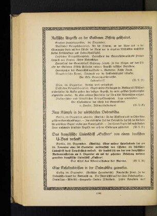 Neue Kämpfe in der nördlichsten Dobrudscha.