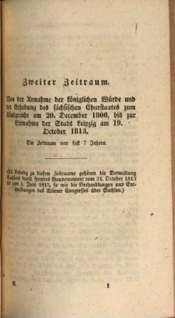 Die Regierung Friedrich Augusts, Königs von Sachsen : nach den Quellen dargestellt, 2. Die Zeiträume von 1806 - 1827 enthaltend : mit Beilagen