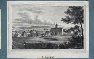 Blick auf Seifersdorf (Dippoldiswalde) mit Kirche