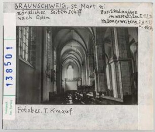 Braunschweig: Martinikirche, nördl. Seitenschiff nach Osten