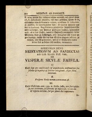 600-614, Spec. 606. De Vesperae Siculae fabula