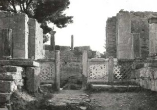 Olympia (Griechenland). Ruine einer byzantinischen Basilika (erbaut über der Werkstatt des Phidias)