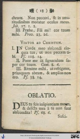 Oblatio.