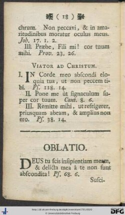 Oblatio.