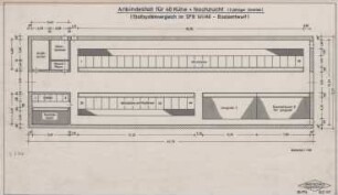 Anbindestall für 40 Kühe + Nachzucht (3 jähriger Umtrieb) (Stallsystemvergleich im SFB 141/A6 - Basisentwurf)de Anbindestall für 40 Kühe + Nachzucht (3-jähriger Umtrieb, Systemvergleich im SFB 141/A6 - Basisentwurf)