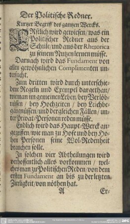 Kurtzer Begriff des gantzen Wercks