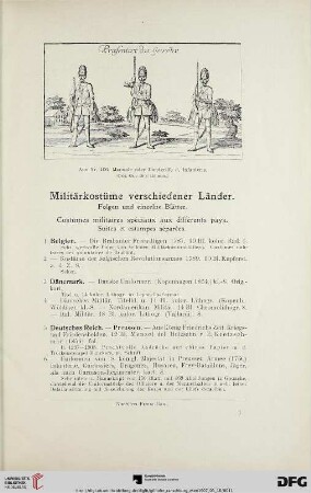 Militärkostüme verschiedener Länder (Nr. 1-370)