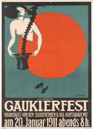 Plakat: Gauklerfest der Kunstakademie Dresden, 1911