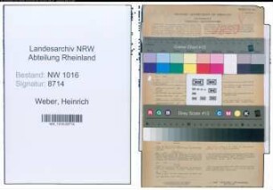 Entnazifizierung Heinrich Weber , geb. 02.05.1896 (Prokurist)