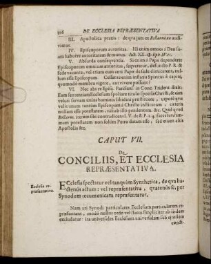 Caput VII. De Conciliis, Et Ecclesia Repræsentativa.