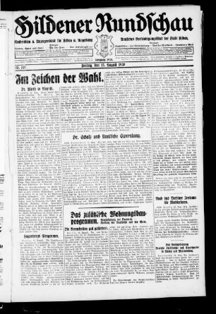 Hildener Rundschau. 1924-1936