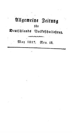 Schule : in welch einem und reinem Geiste muß gelehrt werden? ; (Beschluß)