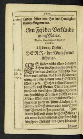 Am Fest der Verkündigung Mariae.