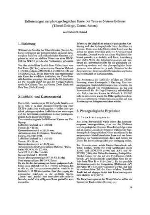 Erläuterungen zur photogeologischen Karte des Trou-au-Natron-Gebietes (Tibesti-Gebirge, Zentral-Sahara)