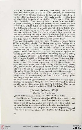 Malerei, Dichtung, Musik