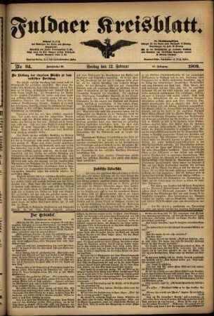 Ausgabe vom Freitag, den 12. Februar 1909.