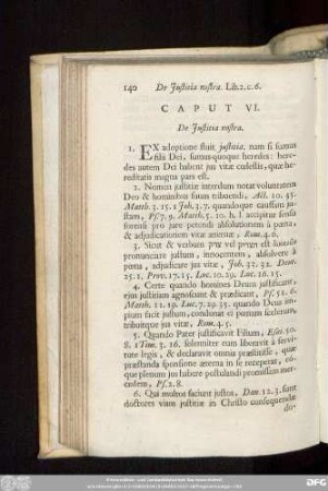 Caput VI. De Iustitia nostra.