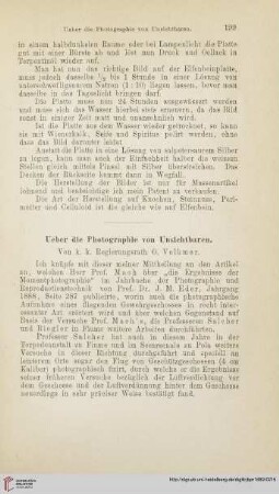Ueber die Photographie von Unsichtbaren