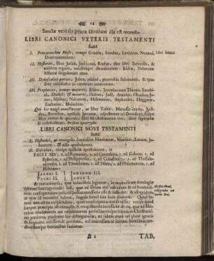 Sanctæ verò scripturæ librorum illa est recensio.