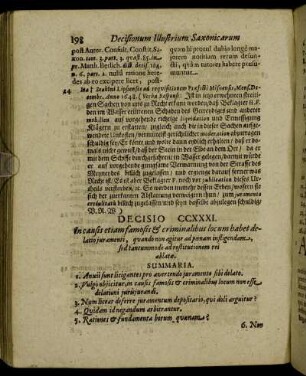 Decisio CCXXXI. - Decisio CCXXXV.