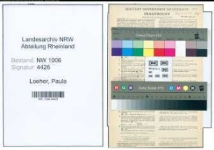 Entnazifizierung Paula Loeher , geb. 09.02.1914 (Bueroangestellte)