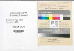 Entnazifizierung Bruno Potthoff , geb. 26.09.1907 (Polizist)
