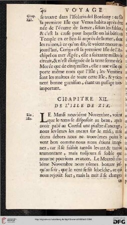 Chapitre XII: De l'isle de Zia