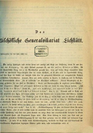 Hirtenbrief. 1870