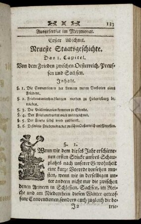 Erster Abschnitt. Neueste Staatsgeschichte.