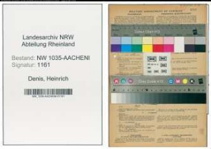 Entnazifizierung Heinrich Denis , geb. 25.10.1886 (Stallmeister)