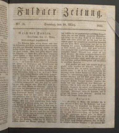 Sonntag, den 18. März. 1832
