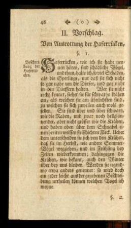 II. Vorschlag. Von der Ausrottung der Haferrücken, ...