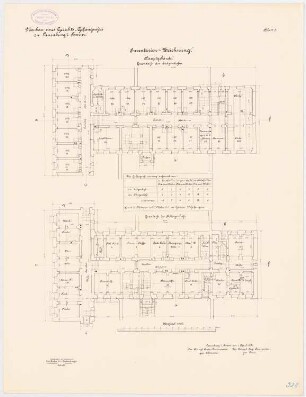 Gerichtsgefängnis, Lauenburg: Grundriss Keller, Erdgeschoss 1:100