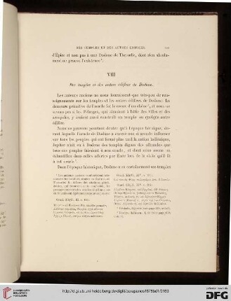 VIII. Des temples et des autres edifices de Dodone