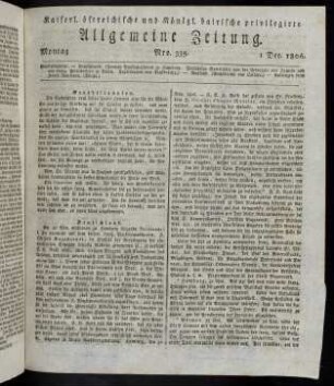 1337-1396, Nr. 335-349: 1.-15. Dezember 1806