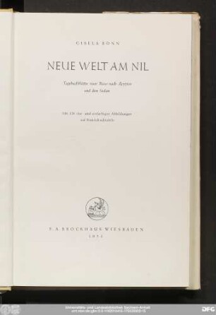 Neue Welt am Nil : Tagebuchblätter einer Reise nach Ägypten und dem Sudan