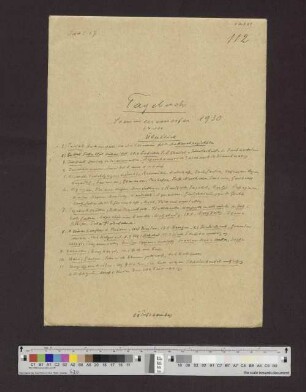 Band 112: Sommersemster 1930, Hamburg