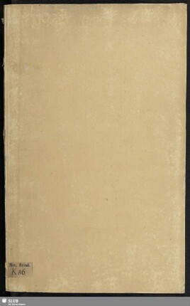 Kirchen gesenge vnd geistliche lieder, jn welchen die christliche lhere zu sammen gefasset vnd Erkleret wirdt jn dreierlei Ordnung ausgeteilet ... Vff bevelich Hern Christians ertzoges vnd Churfurstens zu Sachssen jn Ein buch zu sammen gezogen. Dreßden jn Churfurstlicher Druckerei Anno M.d. LXXXIX. - Mscr.Dresd.K.86