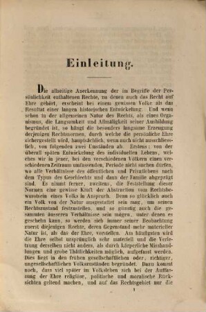 Ueber die Ehrenverletzung nach russischem Recht, seit dem XVII. Jahrhundert