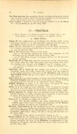 IV. Travels