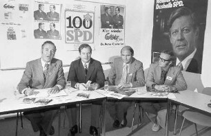 Vorstellung der Wahlkampfkonzeption der Karlsruher Sozialdemokraten zur Bundestagswahl 1976