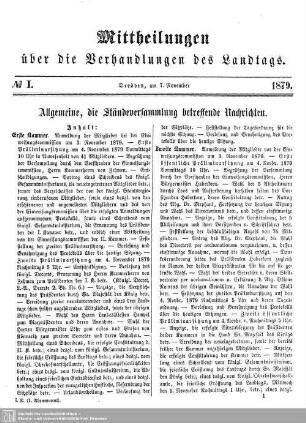 Allgemeine die Ständeversammlung betreffende Nachrichten